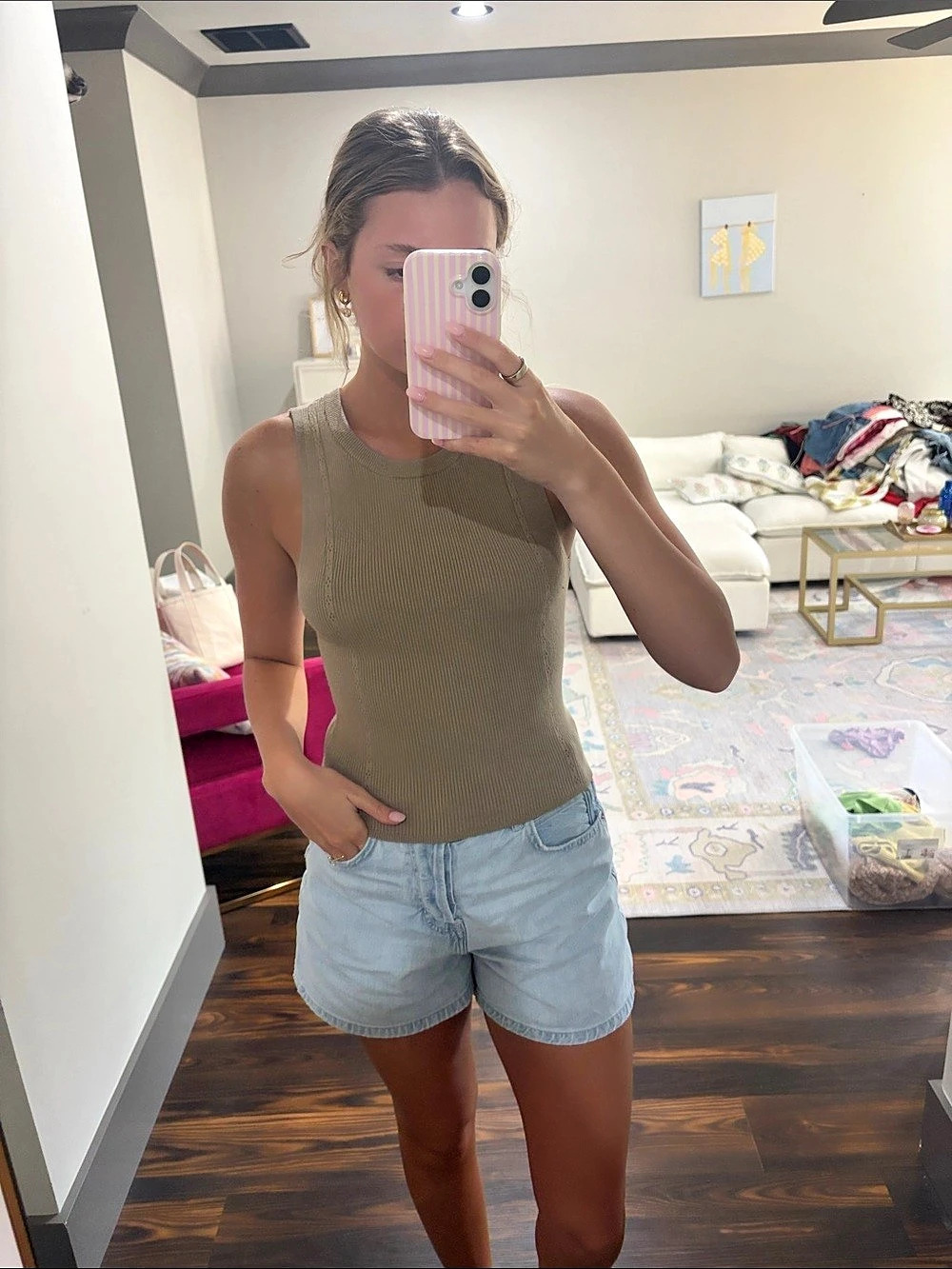 Free People
Back Tie Sleeveless Top in Green Like New